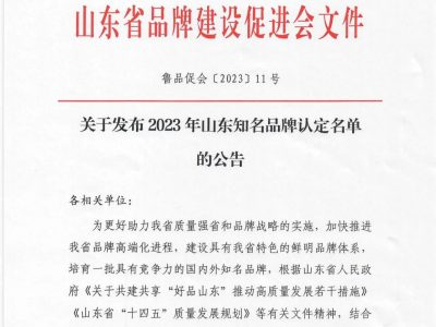 Selecionada! A Xingye Machinery integra a lista das Marcas Reconhecidas de Shandong